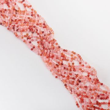 Kryształ górski czarwony kulka fasetowana 3mm