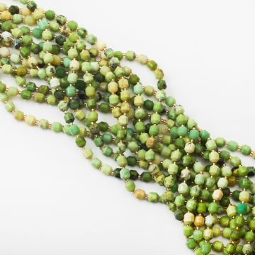 Zielony turkus baryłka fasetowana 6,5mm