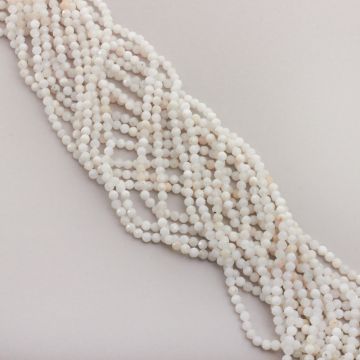 Kamień księżycowy kulka fasetowana 4mm