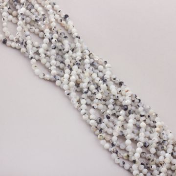 Kamień księżycowy kulka fasetowana 4mm