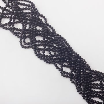 Czarny turmalin kulka fasetowana 4,5mm
