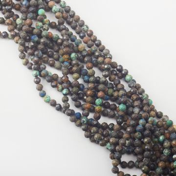 Chryzokola kulka fasetowana 5,5mm