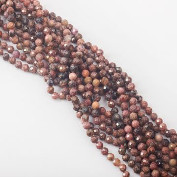 Rodonit kulka fasetowana 6mm