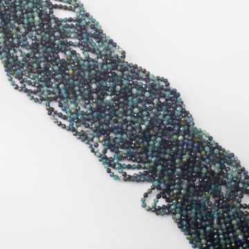 Niebieski turmalin kulka fasetowana 3mm