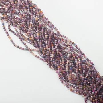 Rubin z szafirem kulka fasetowana 3mm