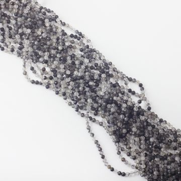 Kryształ górski z rutylem kulka fasetowana 3,5mm