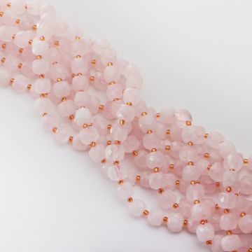 Kryształ górski mleczny kostka fasetowana 9mm