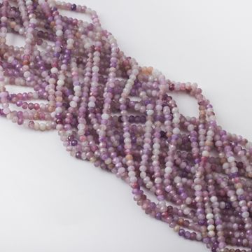 Turmalin śliwkowy oponka fasetowana 3x4mm