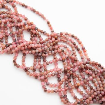 Rodonit kulka fasetowana 4mm