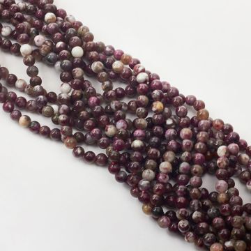 Turmalin śliwkowy kulka gładka 7mm