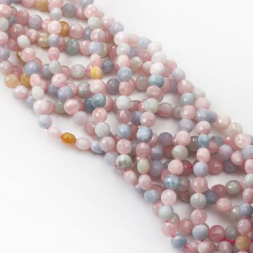 Morganit dysk fasetowany 8mm