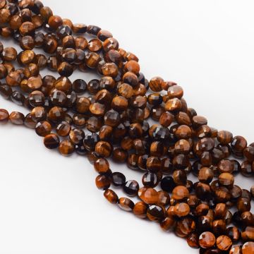 Tygrysie oko dysk fasetowany 8mm