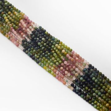 Turmalin cieniowany kulka fasetowana 4mm