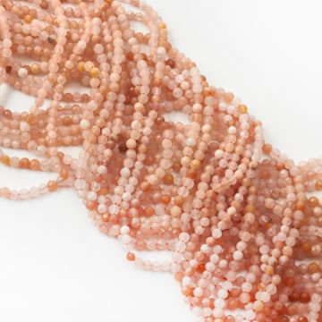 Awenturyn brzoskwiniowy kulka fasetowana 4,5mm