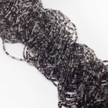 Kryształ górski z rutylem kulka fasetowana 2,5mm