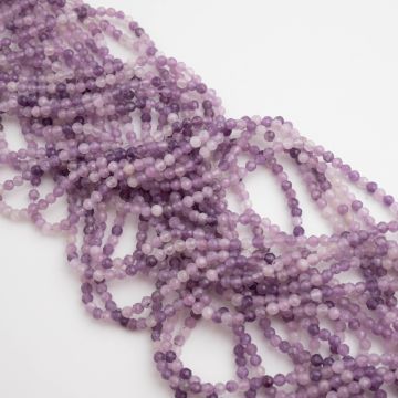 Lepidolit kulka fasetowana 2,5mm