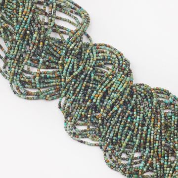 Turkus afrykański kostka fasetowa 2x2mm