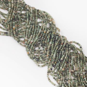 Kryształ górski z zielonym rutylem kulka gładka 3,5mm