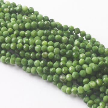 Zielona masa perłowa kulka fasetowana 4mm