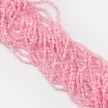 Kryształ górski różowy bryłki nieregularne 3x6mm