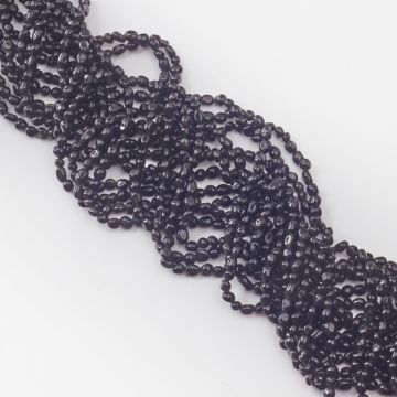 Czarny obsydian bryłka nieregularna 3-7mm