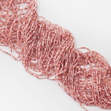 Opal różowy kulka fasetowana 2mm