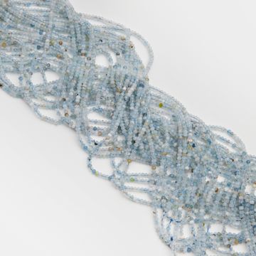 Akwamaryn oponka fasetowana 2x3mm