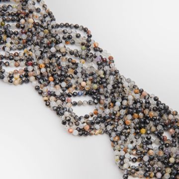 Czarny turmalin kulka fasetowana 4,5mm