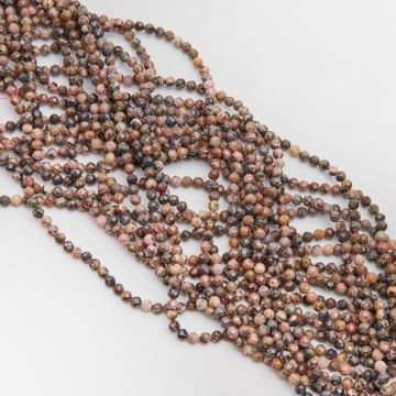 Rodonit kulka fasetowana 4mm