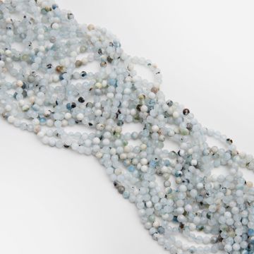 Akwamaryn kulka fasetowana 4mm