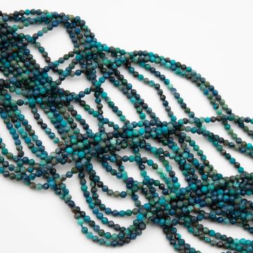 Chryzokola kulka fasetowana 2,5mm