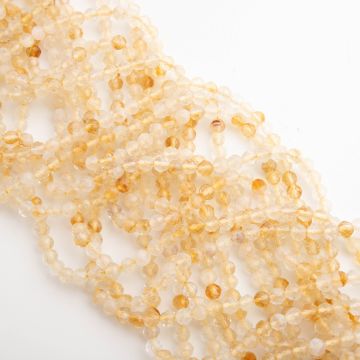 Cytryn kulka fasetowana 3,5mm Cytryn kulka fasetowana 3,5mm