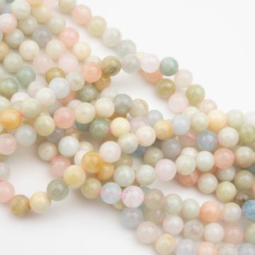 Morganit kulka gładka 8mm