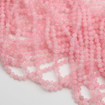 Kryształ górski różowy kulka fasetowana 5,5mm