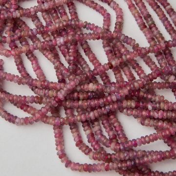 Turmalin różowy dysk fasetowany 2x4mm