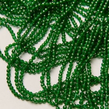 Jadeit butelkowy kulka fasetowana 3mm