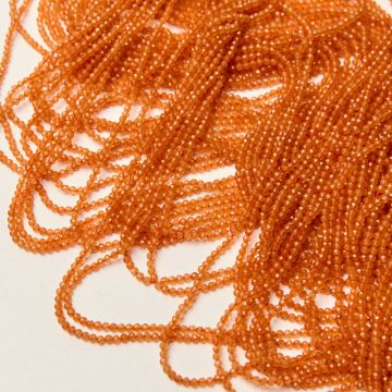 Jadeit pomarańczowy kulka fasetowana 2mm