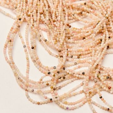 Opal różowy kulka gładka 2,5mm