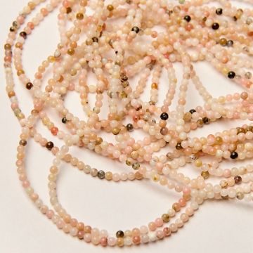 Opal różowy kulka gładka 3mm