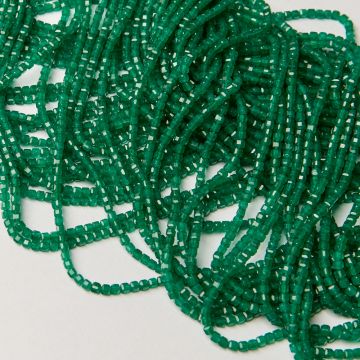 Jadeit zielony kostka fasetowana 2,5x2,5mm
