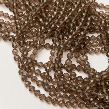 Kryształ górski dymny kulka fasetowana 6,5mm Kryształ górski dymny kulka fasetowana 6,5mm