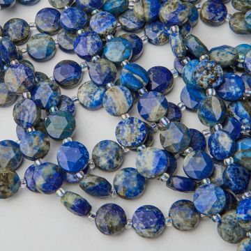 Lapis lazuli dysk fasetowany 10mm