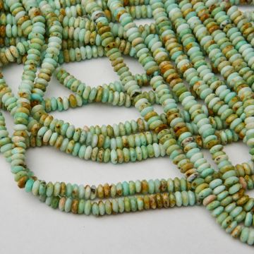 Zielony opal dysk fasetowany 2x5mm