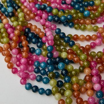 Turmalin syntetyczny kulka gładka cieniowana 8mm