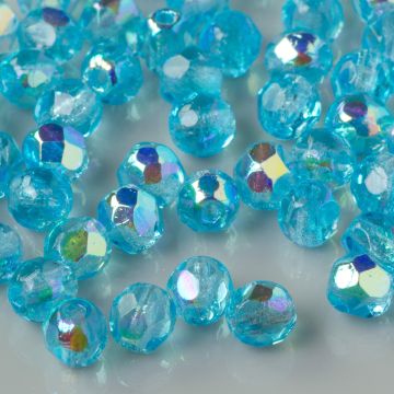 Fire Polish Aquamarine AB (X60020) 4mm