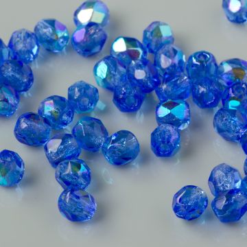 Fire Polish Sapphire AB (X30050) 4mm