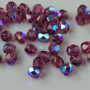 Fire Polish Amethyst AB (X20060) 4mm