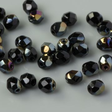 Fire Polish Twilight - Jet (W23980) 4mm