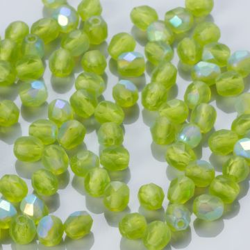 Fire Polish Matte Olivine AB (MX50230) 4mm