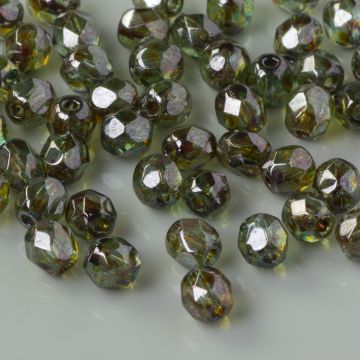 Fire Polish Luster - Transparent Green (LN00030) 4mm